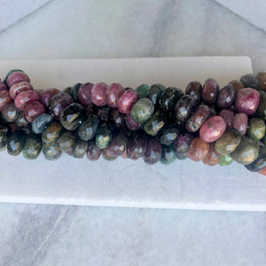 Faceted Tourmaline Bead Strand 9-11mm