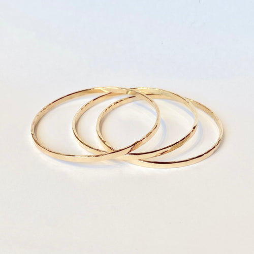 Thick Hammered Bangles