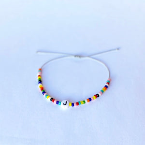 Rainbow Initial Bracelet