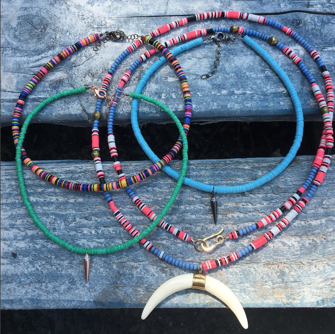 African Vinyl Chokers
