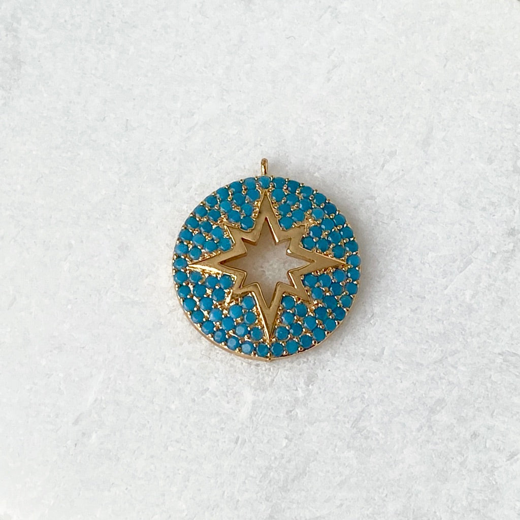 CBCONCH 109B Starburst With Turquoise Conchos