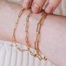 Gold Chain Link Bracelet 10x3mm - 7"