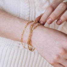 Gold Chain Link Bracelet 10x3mm - 7"