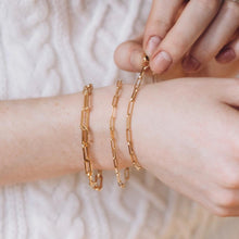 Gold Chain Link Bracelet 10x3mm - 7"