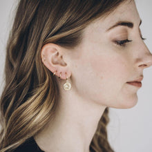 Coin Huggie Gold Earrings
