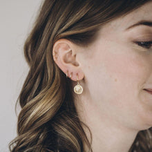 Coin Huggie Gold Earrings
