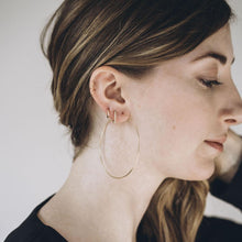CZ Huggie Gold Earrings