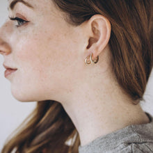 CZ Huggie Gold Earrings