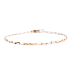 Super Dainty Chain Link Bracelet 5x2mm - 7" - Gold