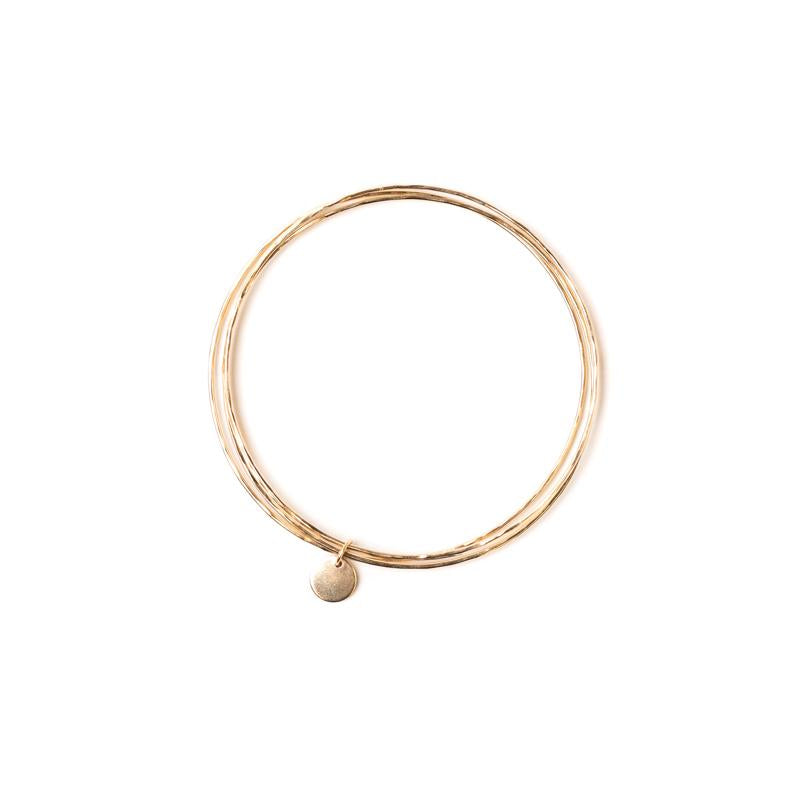 Triple Gold Bangle Bracelet