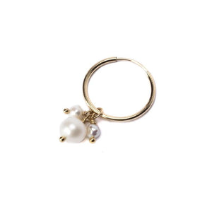Triple Pearl Cluster Hoops