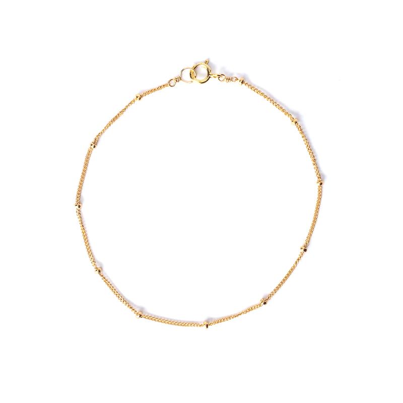 Gold Satellite Anklet