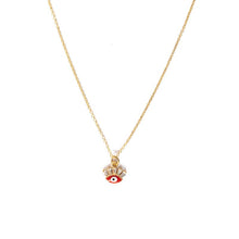 Flirty Evil Eye Gold Pendant Necklace