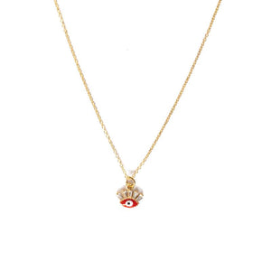 Flirty Evil Eye Gold Pendant Necklace
