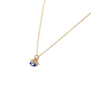 Flirty Evil Eye Gold Pendant Necklace