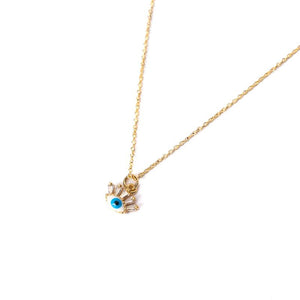 Flirty Evil Eye Gold Pendant Necklace