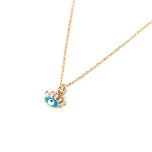 Flirty Evil Eye Gold Pendant Necklace