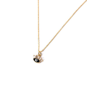 Flirty Evil Eye Gold Pendant Necklace