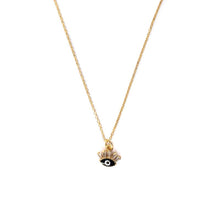 Flirty Evil Eye Gold Pendant Necklace