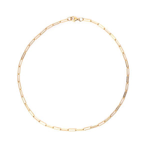 Paper Clip Choker Gold Necklace