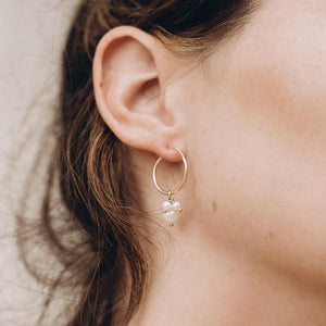 Triple Pearl Cluster Hoops