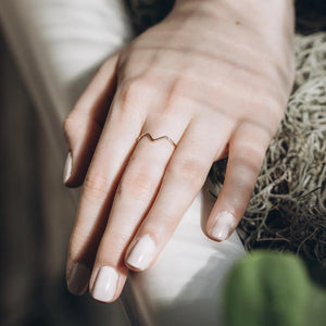 Gold Chevron Ring