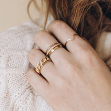 Hammered Gold Stacking Ring