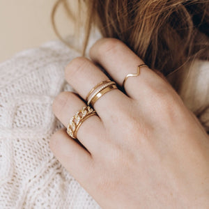 Hammered Gold Stacking Ring