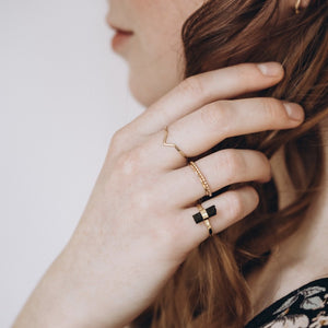 Hammered Gold Stacking Ring