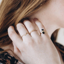 Hammered Gold Stacking Ring
