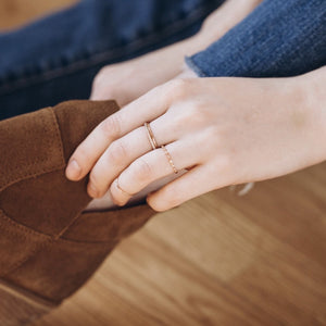 Hammered Gold Stacking Ring