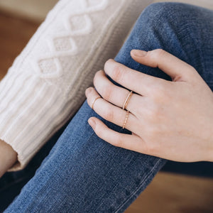 Hammered Gold Stacking Ring
