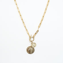 Bold Coin Toggle Gold Drop Necklace Media