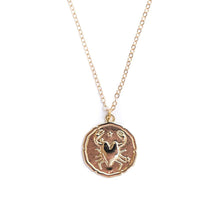 Zodiac Symbol Gold Pendant Necklace