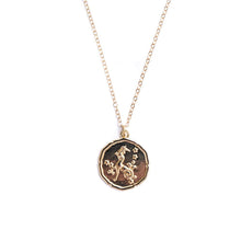 Zodiac Symbol Gold Pendant Necklace