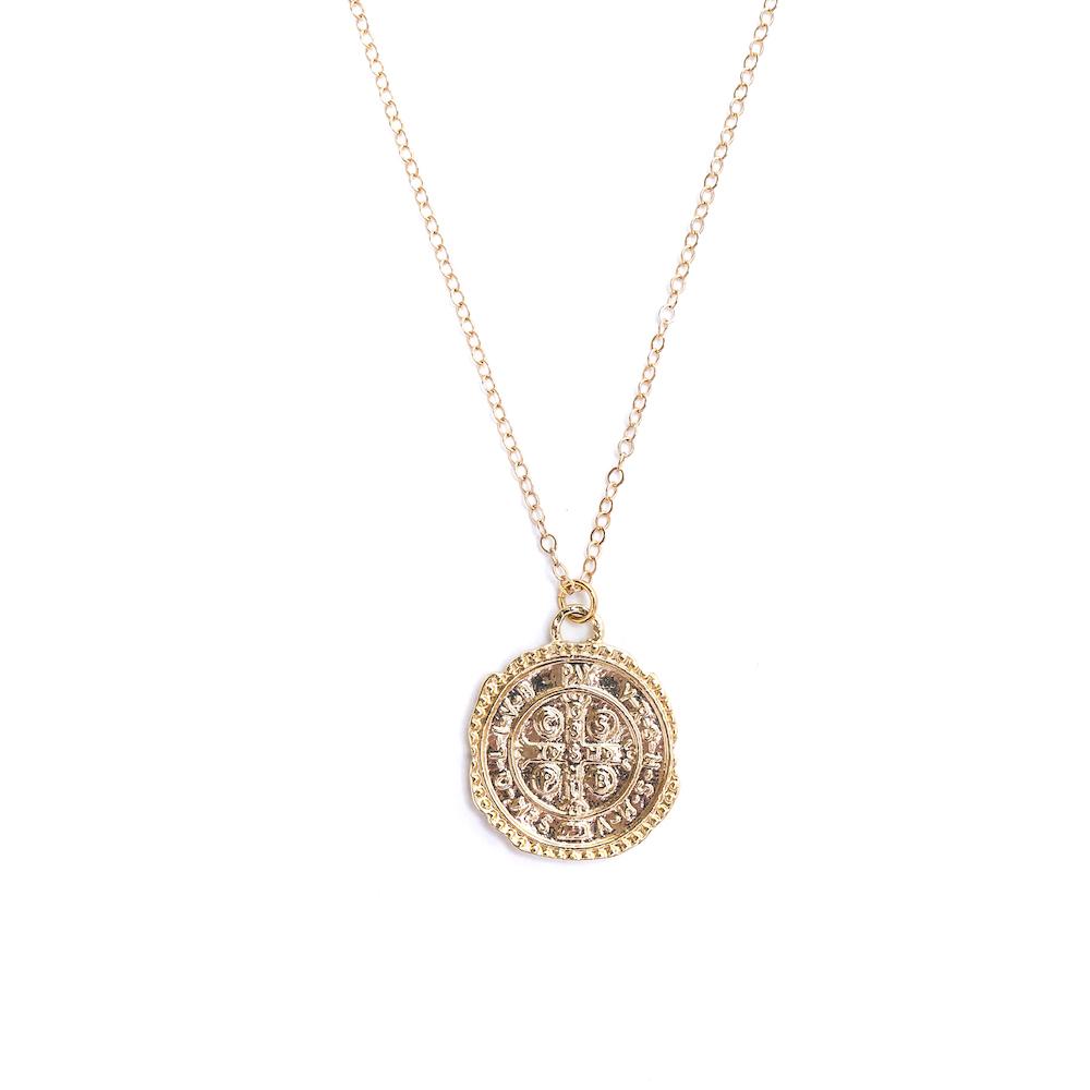 St. Benedict Gold Pendant Necklace