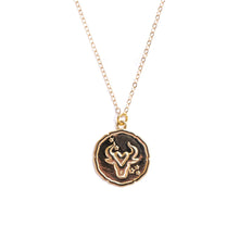 Zodiac Symbol Gold Pendant Necklace