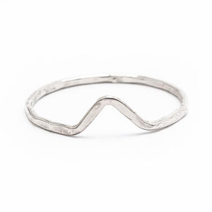 Sterling Silver Midi Chevron Ring