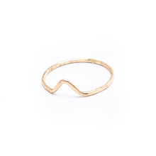 Gold Chevron Midi Ring