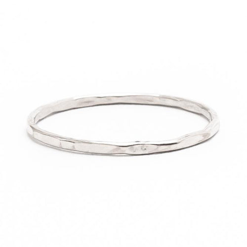 Hammered Sterling Silver Stacking Ring