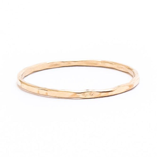 Hammered Gold Stacking Ring