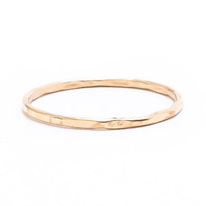 Hammered Gold Stacking Ring