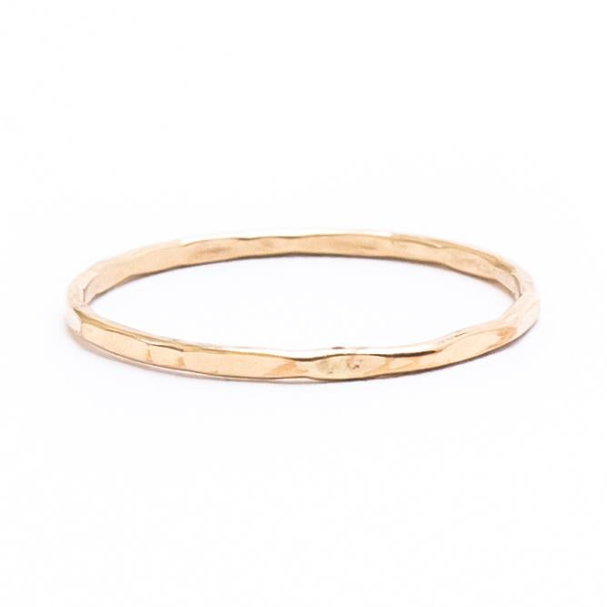 Hammered Gold Stacking Ring