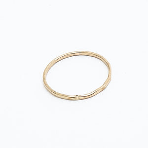 Hammered Gold Stacking Ring