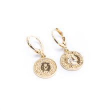 Coin Huggie Gold Earrings