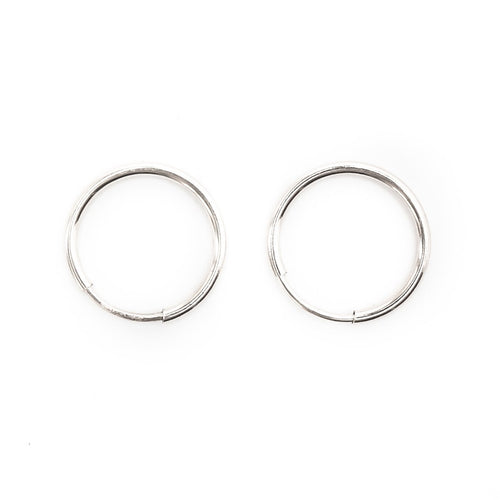 Silver Endless Hoops 9-20mm