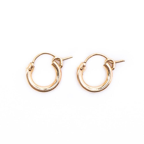 Mini Huggies Gold Earrings