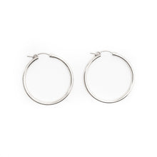 Thin Silver Hoops 35-60mm