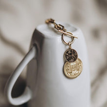 Bold Coin Toggle Gold Drop Necklace Media