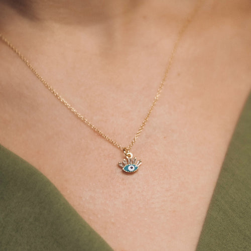 Flirty Evil Eye Pendant Necklace